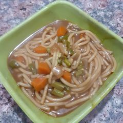 A picture of Soupy noodles.