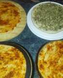 Prepizzas caseras de tomate y cebolla