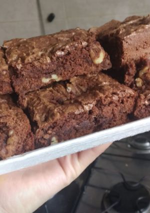 Una foto de Brownies 💯 húmedos por dentro como tienen que ser 👏💞🇺🇾🍫
