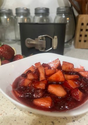 Gambar Strawberi Epal Compôte