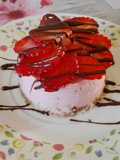 Mouse de fresas con queso fresco