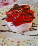 Mouse de fresas con queso fresco