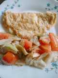 Cheese omelette (পনির দিয়ে ডিম ভাজা)