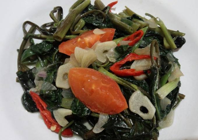 Resep Tumis kangkung sederhana Anti Gagal