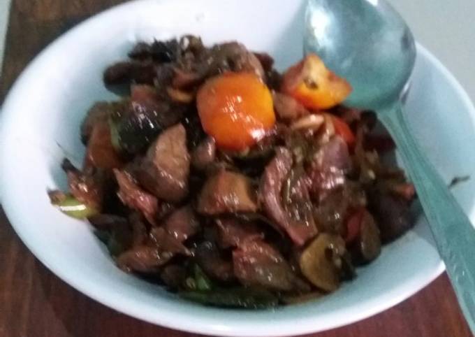 Standar Bagaimana cara buat Oseng rempela ati ayam cabe hijau #5 resep pertamaku dijamin sesuai selera