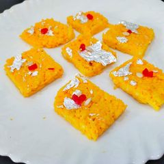 Instant Mango Kalakand A picture of Instant Mango Kalakand.