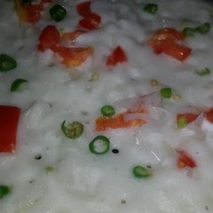 Uttapam with Leftover rice A picture of Uttapam with Leftover rice.