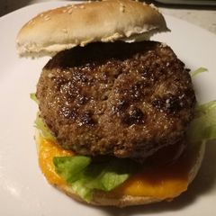 A picture of Pork and beef cheese burger alla Fluffy.
