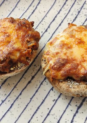 Una foto de Champiñones rellenos de carne