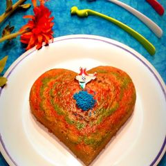 A picture of Tricolour Marble Cake.
