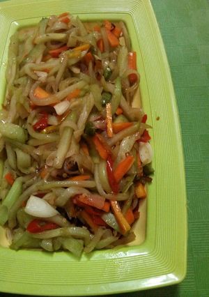 Foto resep Tumis labu siam pete pedas