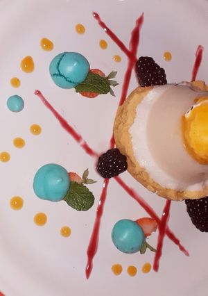 Una foto de Panna cotta de coco