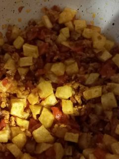 عکسی از دستور خوراک گوشت چرخ و سیب زمینی