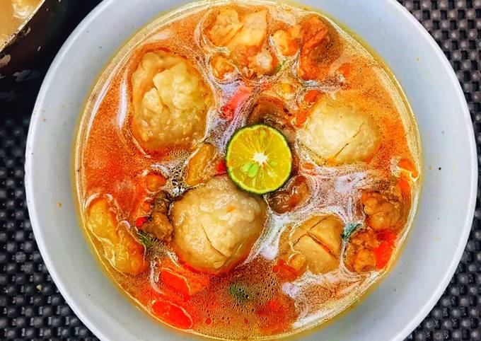 Resep Bakso Tetelan Kuah Thaican Oleh Anif Agustina Cookpad