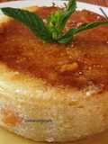 Budín de tapioca con fruta y queso mató