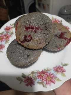 Fekete szedres muffin recept fotója