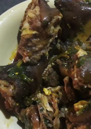 A picture of Goat head..(Nkwobi).