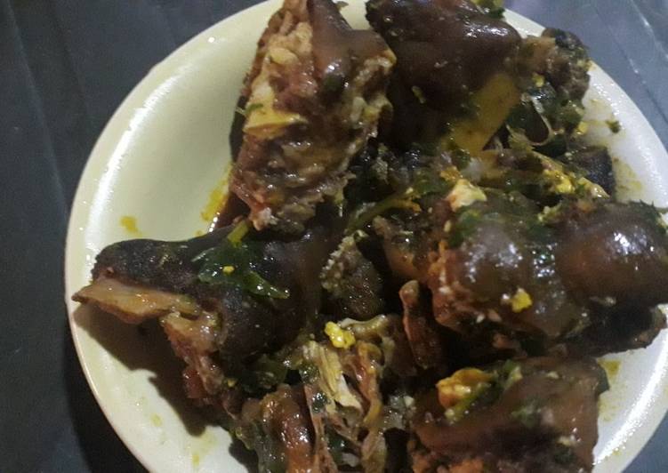 Goat head..(Nkwobi)