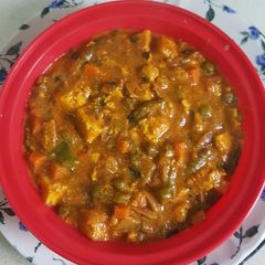 Spicy paneer veg kolhapuri A picture of Spicy paneer veg kolhapuri.