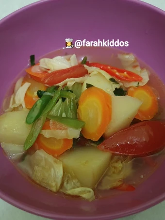 Langkah Gampang Membikin Resep Sop Sayur (Tumisan sayur) yang Lezat Anti Ribet, Mantap