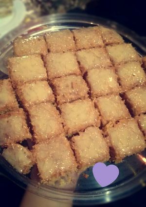 صورة لوصفة بسبوسة بالشعيريه 😻✨