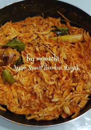 Foto resep Ayam Suwir Bumbu Rujak