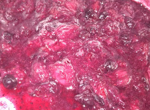 Una foto de Mermelada de arándanos, frutillas con stevia casera!!!🍓🍓