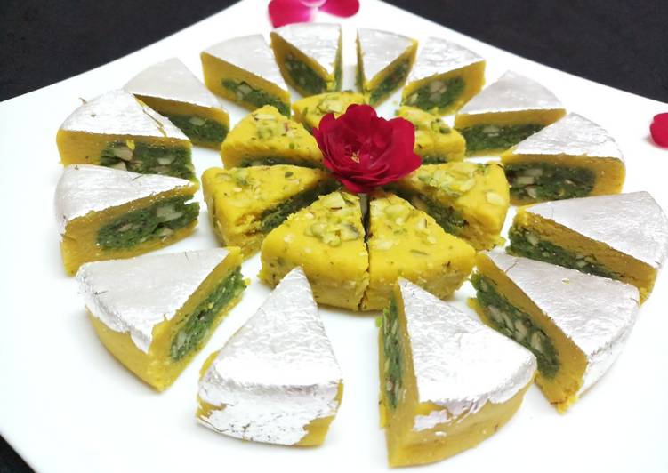 Recipe of Favorite Peanut Kesar Pista Triangles