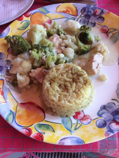 Una foto de Pollo Thai con arroz al curry