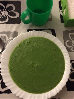 Una foto de Puré verde de espinacas