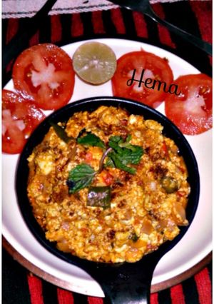 A picture of Mint paneer bhujia.