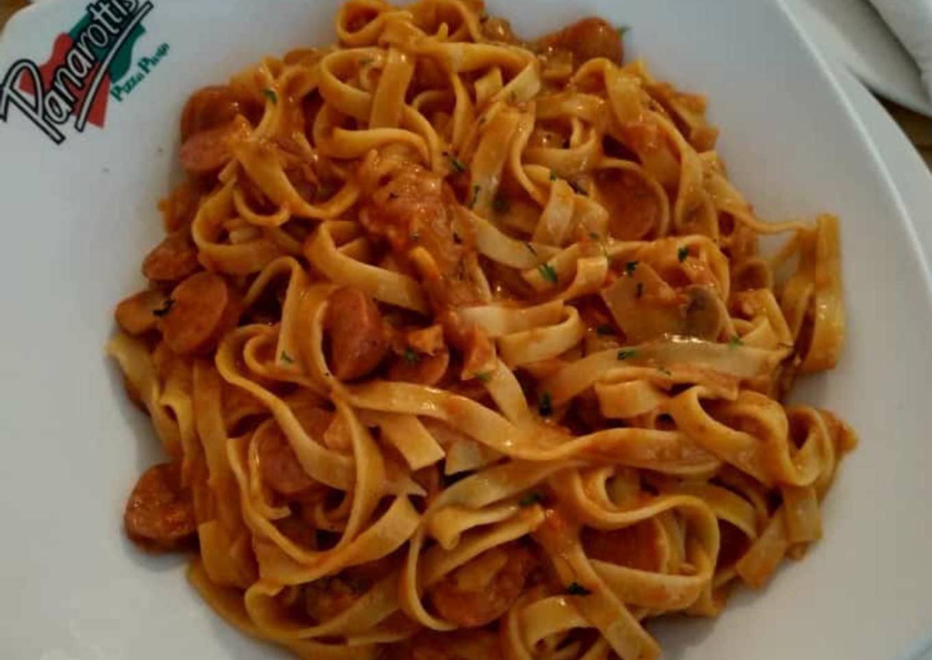 Pasta with sausages