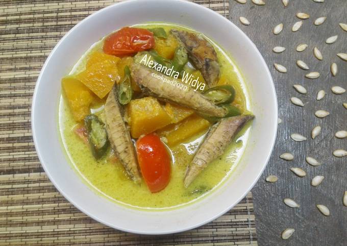 Cara  buat Sayur Labu Kuning &amp; ikan Pindang Tongkol sajian Lebaran yang spesial
