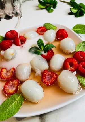 Une photo de Coupelle de fruits a-Rosée