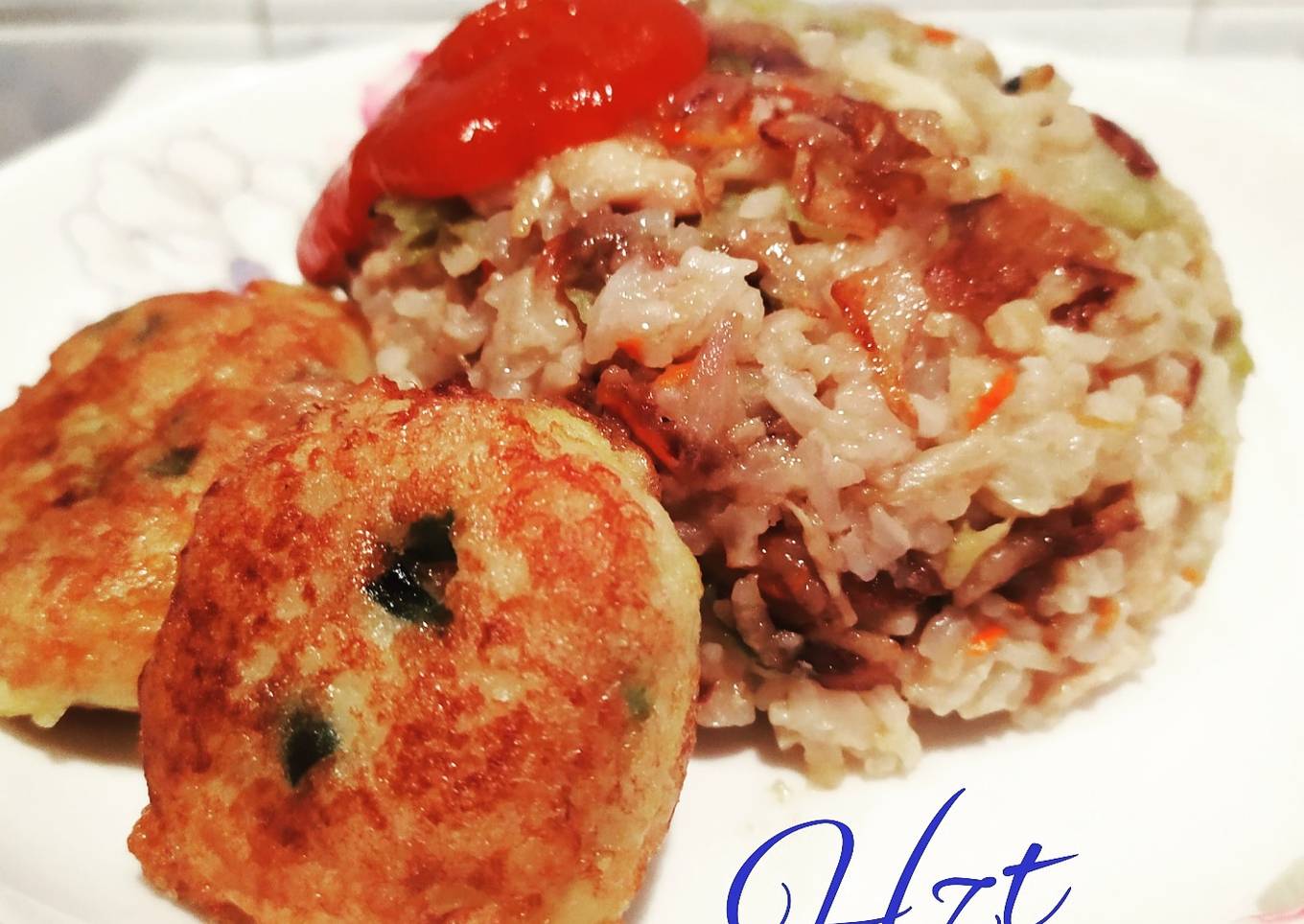 Ham fan jhoi/nasi sayur gurih