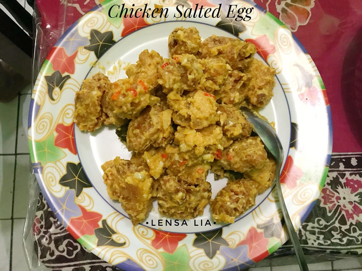  Resep gampang membuat Ayam Goreng Tepung Saus Telur Asin (Chicken Salted Egg) dijamin nikmat