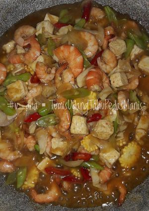 Foto resep Tumis udang tahu pedas manis #bikinramadhanberkesan