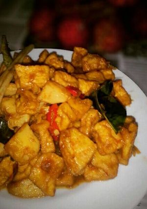 Foto resep Sambal goreng tahu dan putih telur