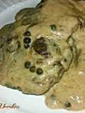 Solomillo de ternera en salsa de pimienta verde