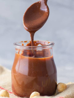 Una foto de Crema de avellanas y cacao