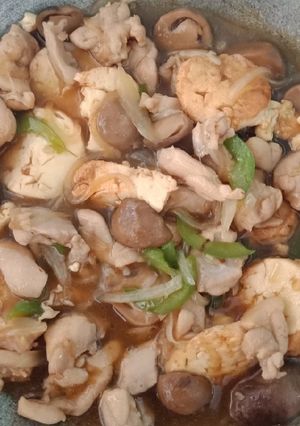 Foto resep Tahu ayam jamur simple