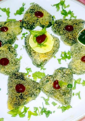 A picture of Palak cutlet.
