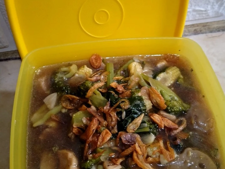 Cara Mudah Menyiapkan Resep Capcay bakso ayam kuah yang Lezat Sekali Anti Ribet, Lezat