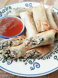 Fried Spring Rolls with Spinach Filling