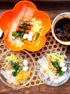 Hình của món Combo bánh tráng trộn 7 món.