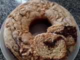 Budín marmolado con café y chocolate blanco