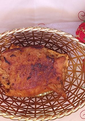 Una foto de Cerdo relleno con jamón, queso, y pimentón. Sin horno