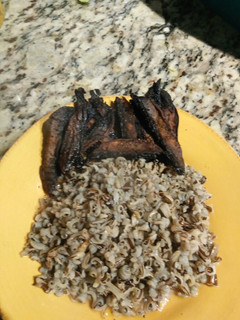 A picture of Bacon (mushroom) /Wild Rice.