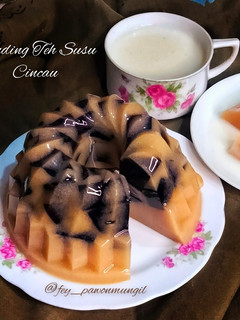 Foto resep Puding Teh Susu Cincau Vla Fiber Creme
