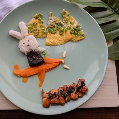A picture of Basil Chicken and Long Bean Egg Recipe [Safe Trip in taking off!.